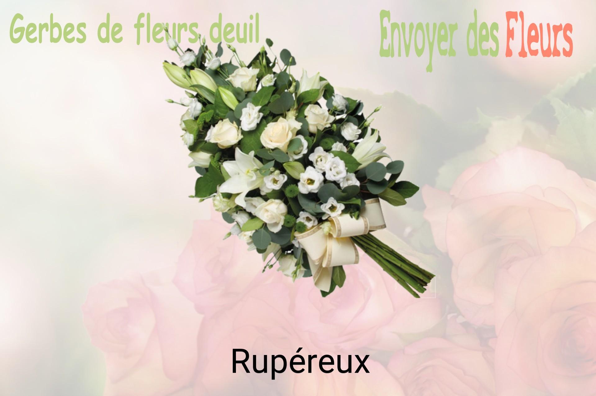 Gerbe de fleurs de deuil livrée à Rupéreux